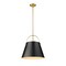 Z-Lite Z-Studio 1 Light Pendant, Matte Black & Heritage Brass 726P18-MB+HBR - alternate 1